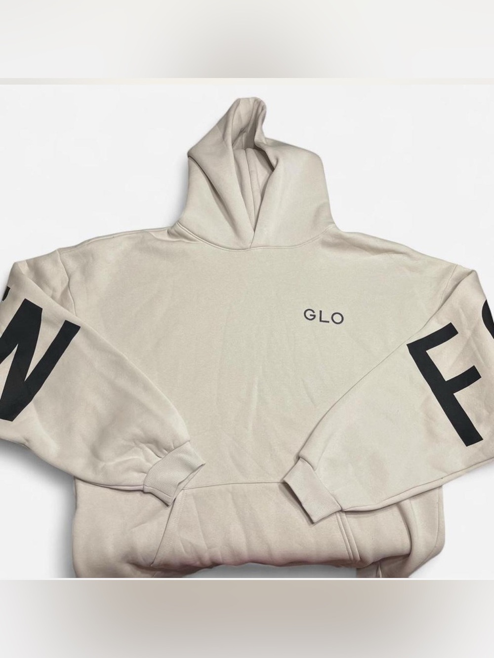 GLO Forgiven Beige Hoodie size XL